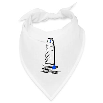 Foiling Moth Segelboot Foilsegeln Segeljolle Motte - Bandana Dreieckstuch - Weiß - Vorne