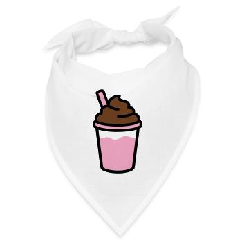 Eiskaffee Smoothie Logo - Bandana Dreieckstuch - Weiß - Vorne