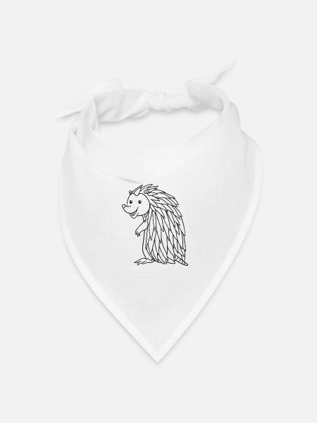 Igel, Säugetier, Geschenk, Geschenkidee - Bandana Dreieckstuch - Weiß