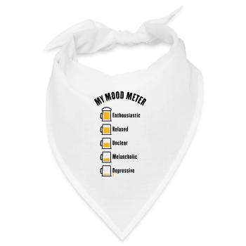 My Mood Meter (Bier / Biertrinker / V1 / POS) - Bandana Dreieckstuch - Weiß - Vorne