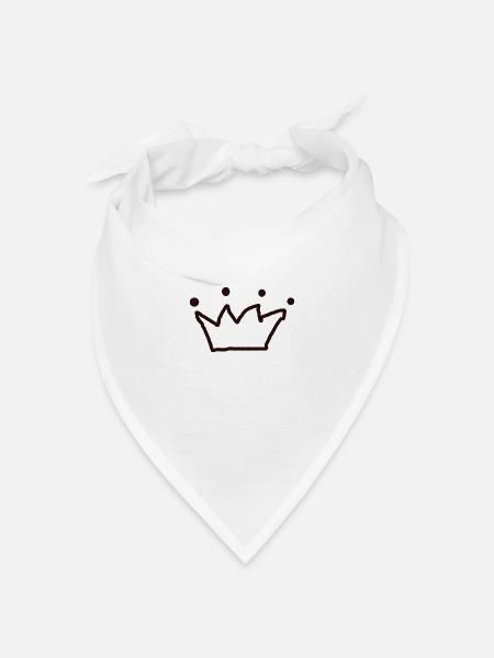 Krone - Bandana Dreieckstuch - Weiß