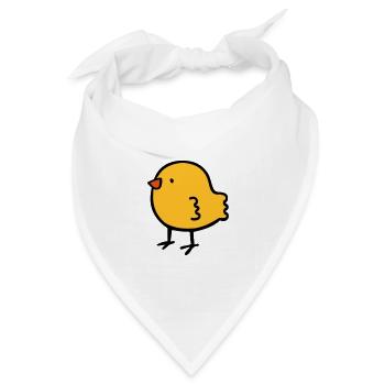 Küken - Bandana Dreieckstuch - Weiß - Vorne