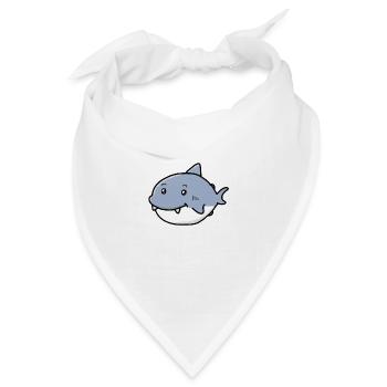 Cute Shark - Bandana Dreieckstuch - Weiß - Vorne