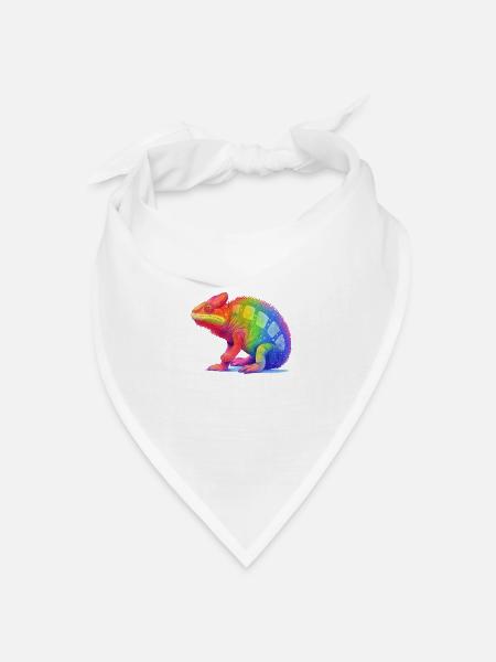 Pride chameleon - Bandana Dreieckstuch - Weiß