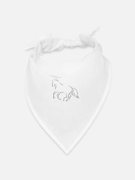 Pferd - Bandana Dreieckstuch - Weiß