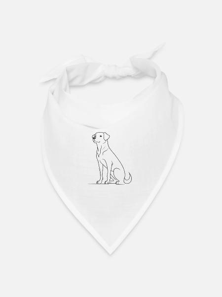 Dog Elegance Linien - Bandana Dreieckstuch - Weiß