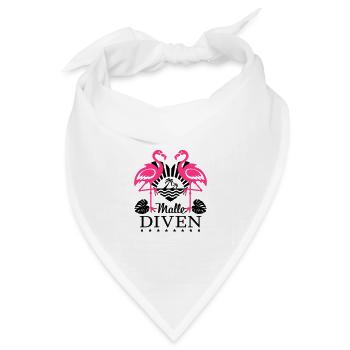 Flamingos Malle Diven Summer Mood Palm Beach 12 - Bandana Dreieckstuch - Weiß - Vorne