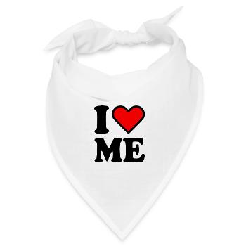 I love me - Bandana Dreieckstuch - Weiß - Vorne
