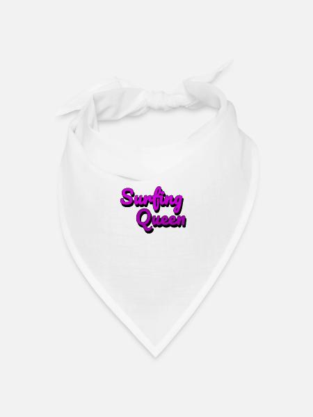 Surfing Queen - Bandana Dreieckstuch - Weiß