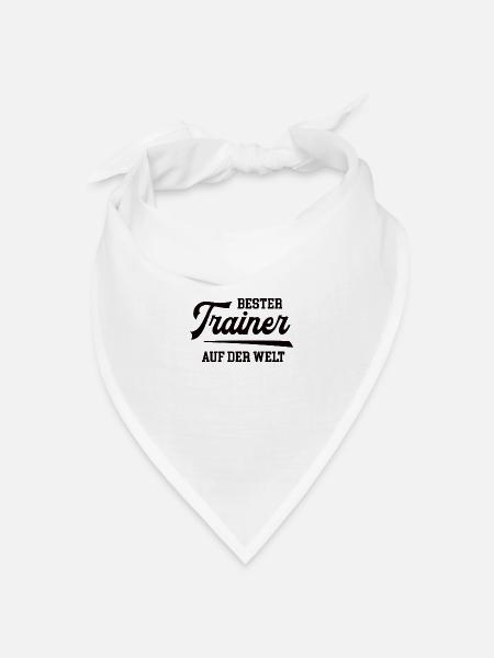 Bester Trainer Danke Geburtstag Abschied Lehrer - Bandana Dreieckstuch - Weiß
