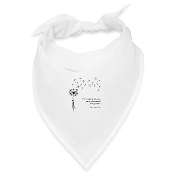 Grace Löwenzahn Christliches Design Epheser 2:8 - Bandana Dreieckstuch - Weiß - Vorne