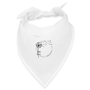 Christlicher Löwenzahn Design Freude Nehemia 8:10 - Bandana Dreieckstuch - Weiß - Vorne