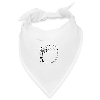 Christlicher Löwenzahn Design Glaube Epheser 2,8 - Bandana Dreieckstuch - Weiß - Vorne