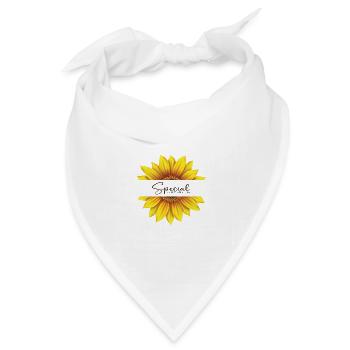 Christian Sonnenblumen Design Ich bin besonders Epheser - Bandana Dreieckstuch - Weiß - Vorne