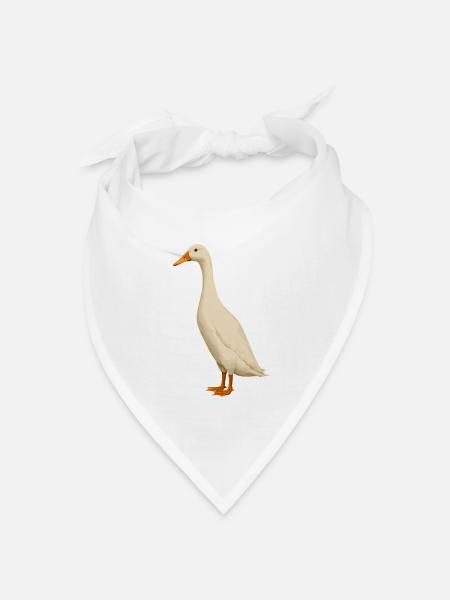 Laufente Laufenten Lustige Enten Entenzucht - Bandana Dreieckstuch - Weiß