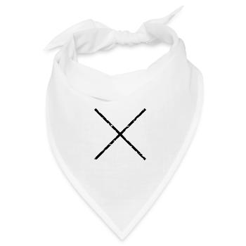 Vintage Cross - Bandana Dreieckstuch - Weiß - Vorne