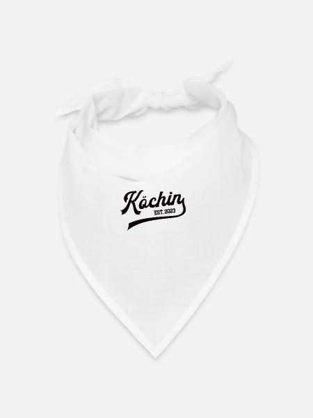 Köchin 2023 Lehre Koch Kochlehre Azubine Köchinnen - Bandana Dreieckstuch - Weiß