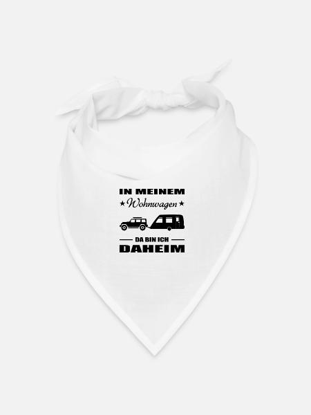 Camping - Bandana Dreieckstuch - Weiß