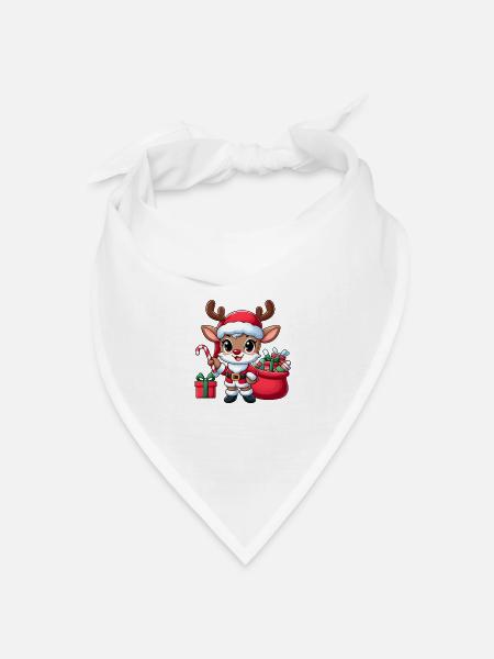 Rudolf 3 - Bandana Dreieckstuch - Weiß