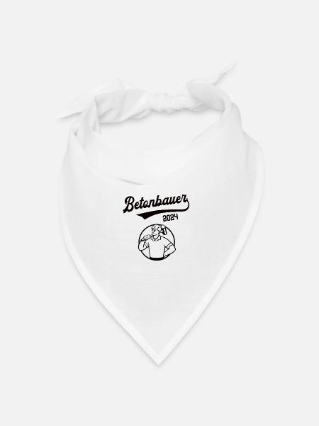 Betonbauer 2024 Beruf Betonbau Maurer Stahlbeton - Bandana Dreieckstuch - Weiß