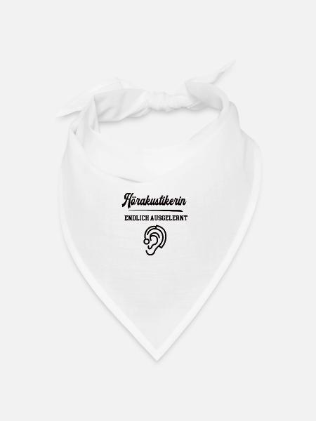 Hörakustikerin Ausbildung Bestanden Azubi Akustik - Bandana Dreieckstuch - Weiß