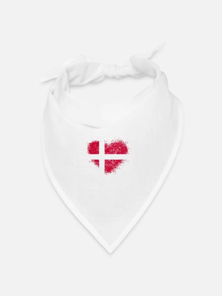 Dänemark - Bandana Dreieckstuch - Weiß
