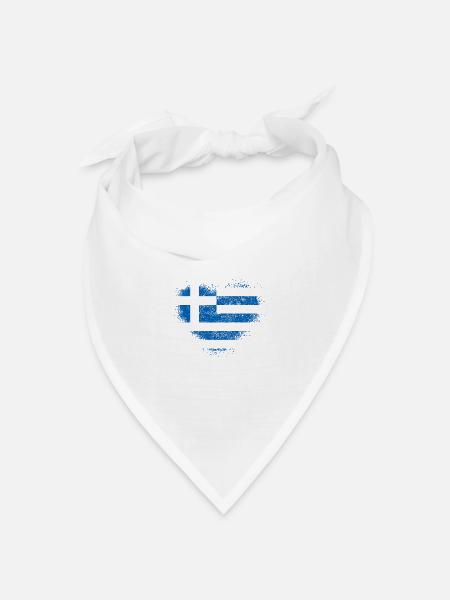 Griechenland - Bandana Dreieckstuch - Weiß