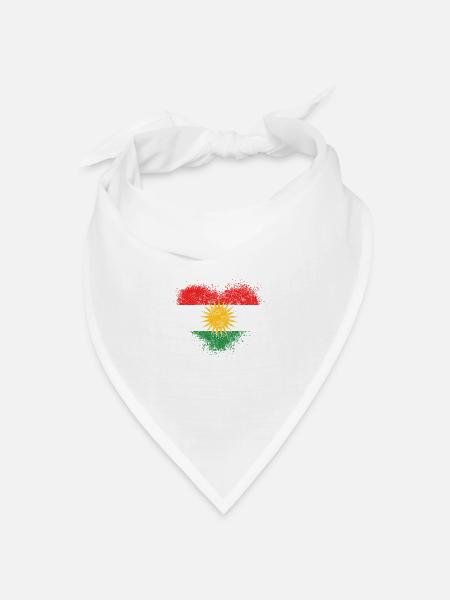 Kurdistan - Bandana Dreieckstuch - Weiß