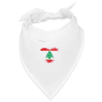 Libanon - Bandana Dreieckstuch - Weiß - Vorne