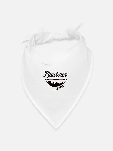 Pflasterer in Rente Rentenbeginn Pflasterei Chef - Bandana Dreieckstuch - Weiß