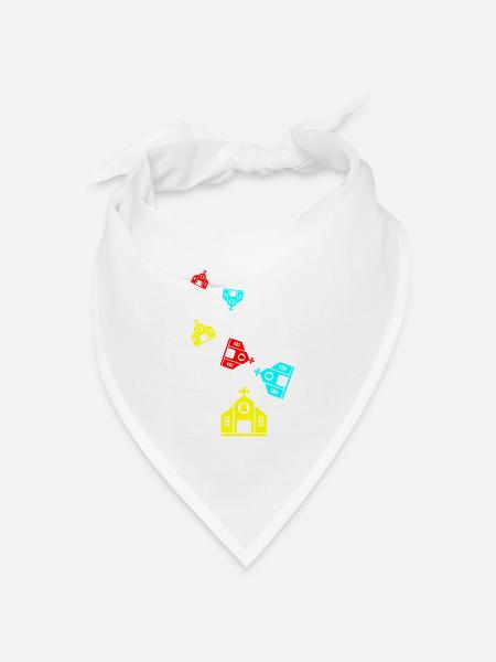 Kirche glaube - Bandana Dreieckstuch - Weiß