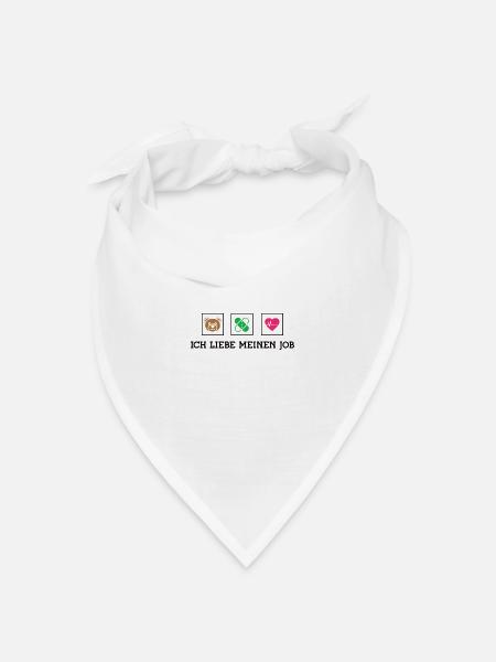 Kinderärztin Ärztin Aerztin Ich Liebe Meine Job - Bandana Dreieckstuch - Weiß