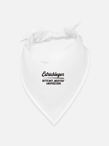 Estrichleger Meister Prüfung Bestanden Bodenleger - Bandana Dreieckstuch - Weiß
