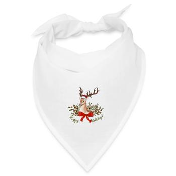 Happy Holidays - Bandana Dreieckstuch - Weiß - Vorne