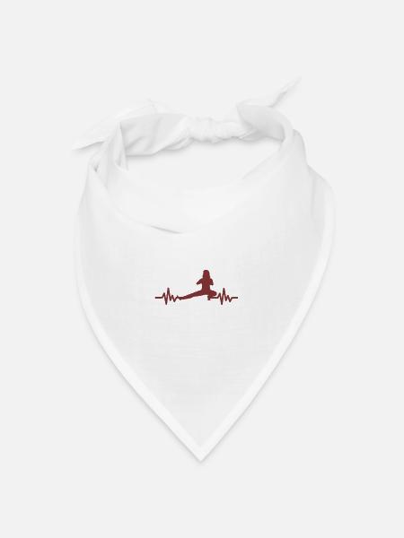 Herzschlag Turnen - Meditation Gymnastik Yoga - Bandana Dreieckstuch - Weiß