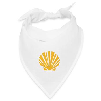 Jakobsmuschel | Camino de Santiago | Jakobsweg - Bandana Dreieckstuch - Weiß - Vorne