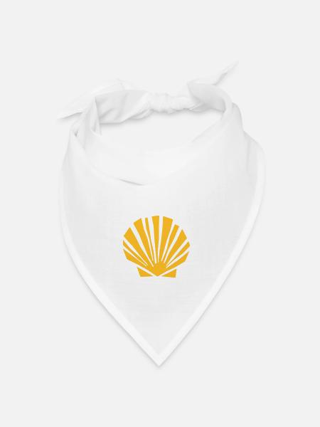 Jakobsmuschel | Camino de Santiago | Jakobsweg - Bandana Dreieckstuch - Weiß