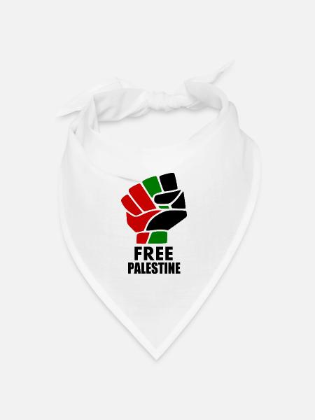 Free palestine - Bandana Dreieckstuch - Weiß