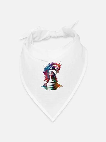 Schach #chess #sport - Bandana Dreieckstuch - Weiß