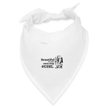 Beautiful in your own way Girl - Mother Day - Bandana Dreieckstuch - Weiß - Vorne