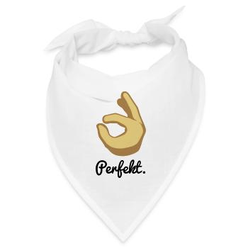 Perfekt. - Bandana Dreieckstuch - Weiß - Vorne