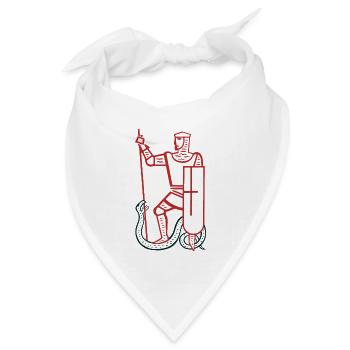knight ritter sword schwert armor177 - Bandana Dreieckstuch - Weiß - Vorne