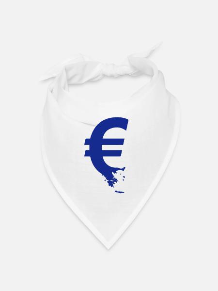 Euro-Krise Gliederung € - Bandana Dreieckstuch - Weiß