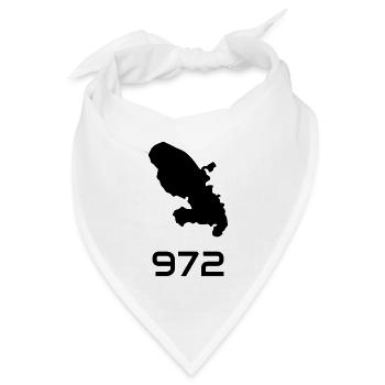martinique / 972 / Frankreich / Karibik - Bandana Dreieckstuch - Weiß - Vorne