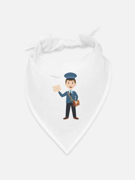 Post Beamter Briefträger - Bandana Dreieckstuch - Weiß