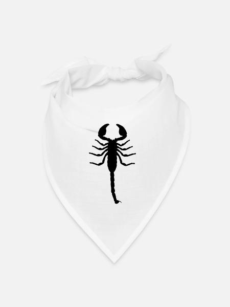 Skorpion - Bandana Dreieckstuch - Weiß
