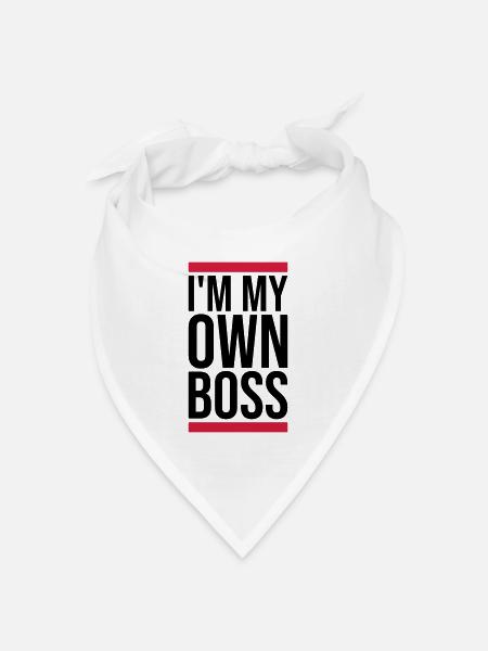 My Own Boss - Bandana Dreieckstuch - Weiß