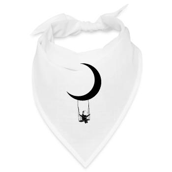 Mond Sterne Astronomie - Bandana Dreieckstuch - Weiß - Vorne