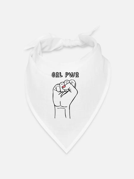 girl power Faust - Bandana Dreieckstuch - Weiß