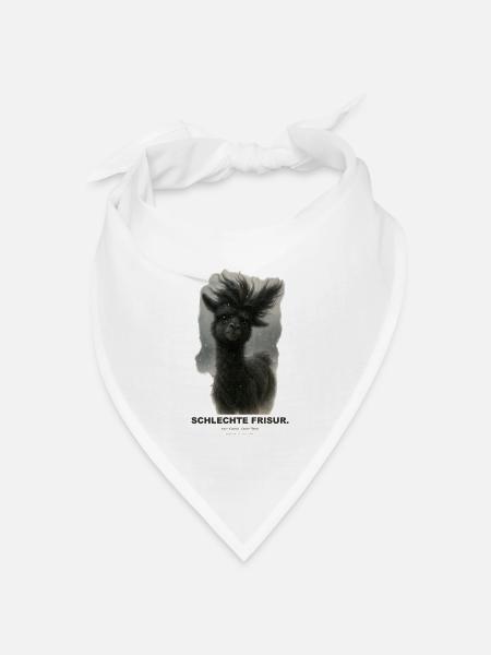 schlechte-frisur - Bandana Dreieckstuch - Weiß